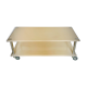 Modernist coffee table - airplane wing - in lase plate and brushed aluminium