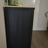 Parisian sideboard in black painted wood
