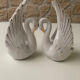 Pair of ceramic swans