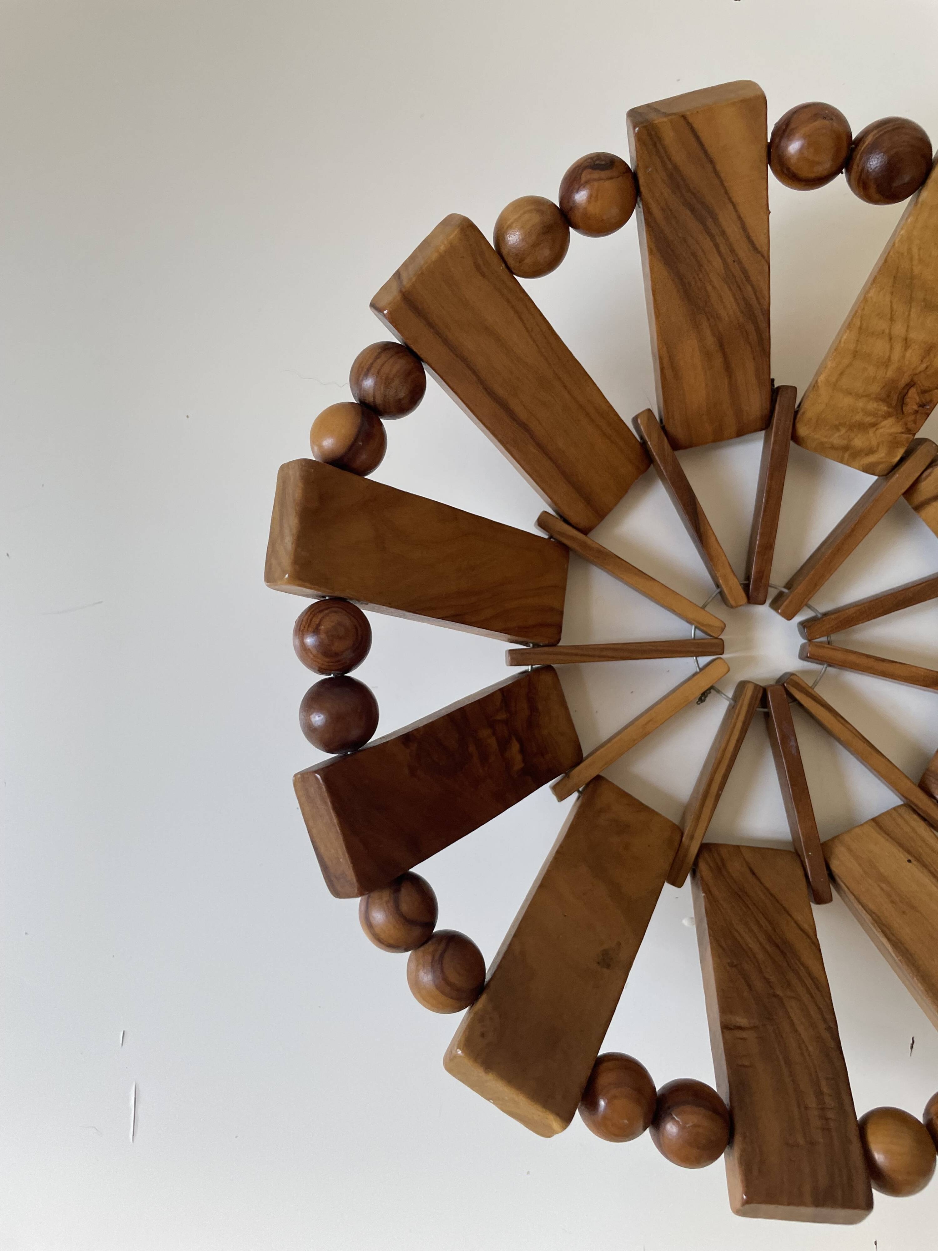 turned wooden fruit basket