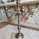 Chandelier 5 branches in silver metal color