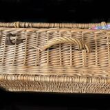 Basket vintage wicker rattan 60s/70s