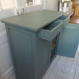 Vintage Parisian sideboard re-enchanted in smoky green.