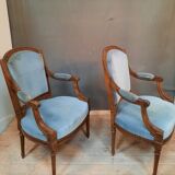 Pair of Louis XVI style armchairs