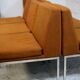 Ensemble de 10 chauffeuses de Louis Baillon, édition Planforms formant canapé modulable, circa 1950