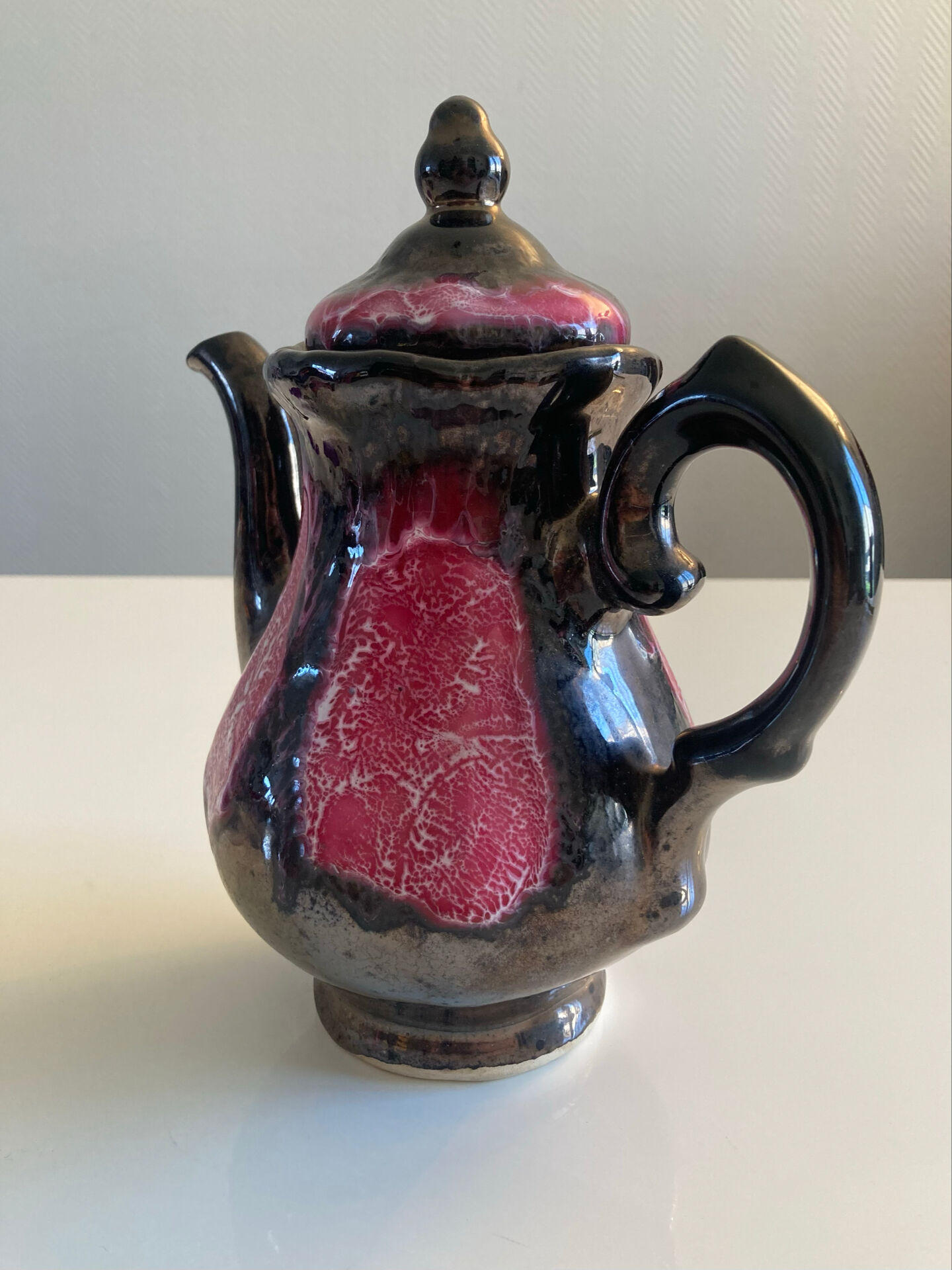 Service à Café /Thé en grès flammé / effets irisés - Atelier Vallauris