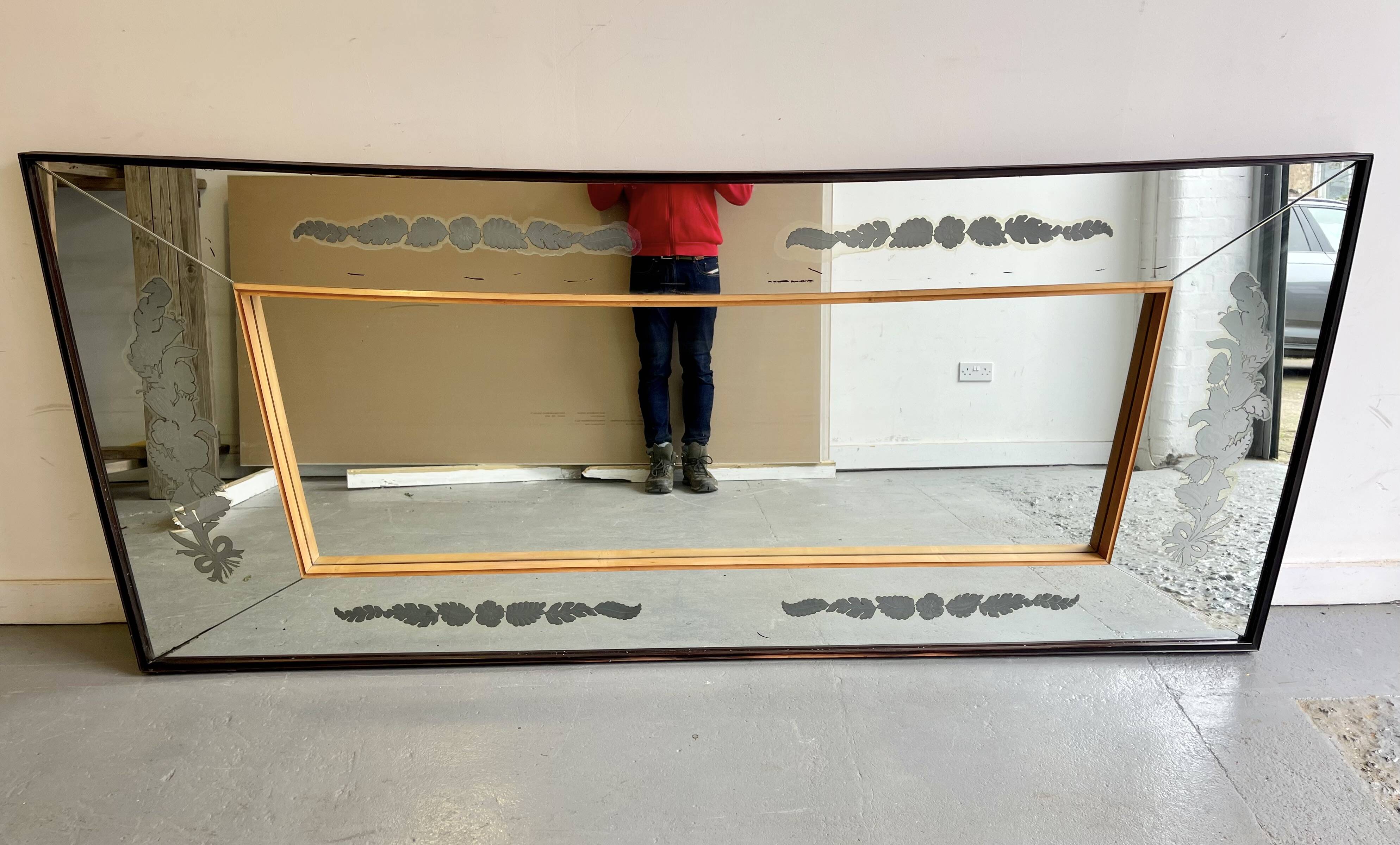 Large vintage wall mirror