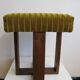 Rest - art deco foot in green velvet and solid wood