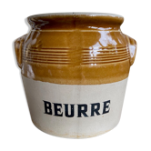 "Butter" enamelled sandstone utensil pot