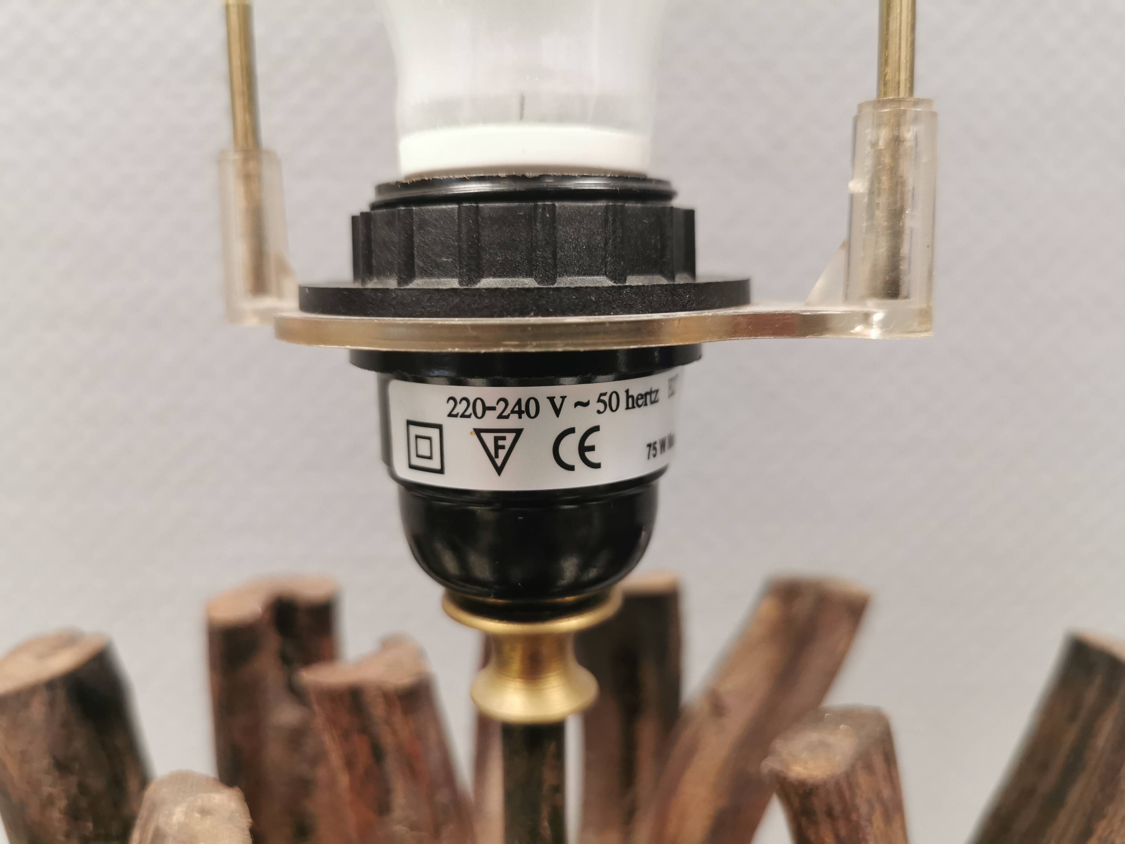 Designer table lamp/floor lamp, made from driftwood.