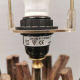 Designer table lamp/floor lamp, made from driftwood.