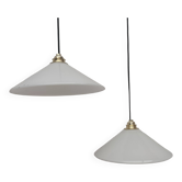 Paire de suspensions opaline