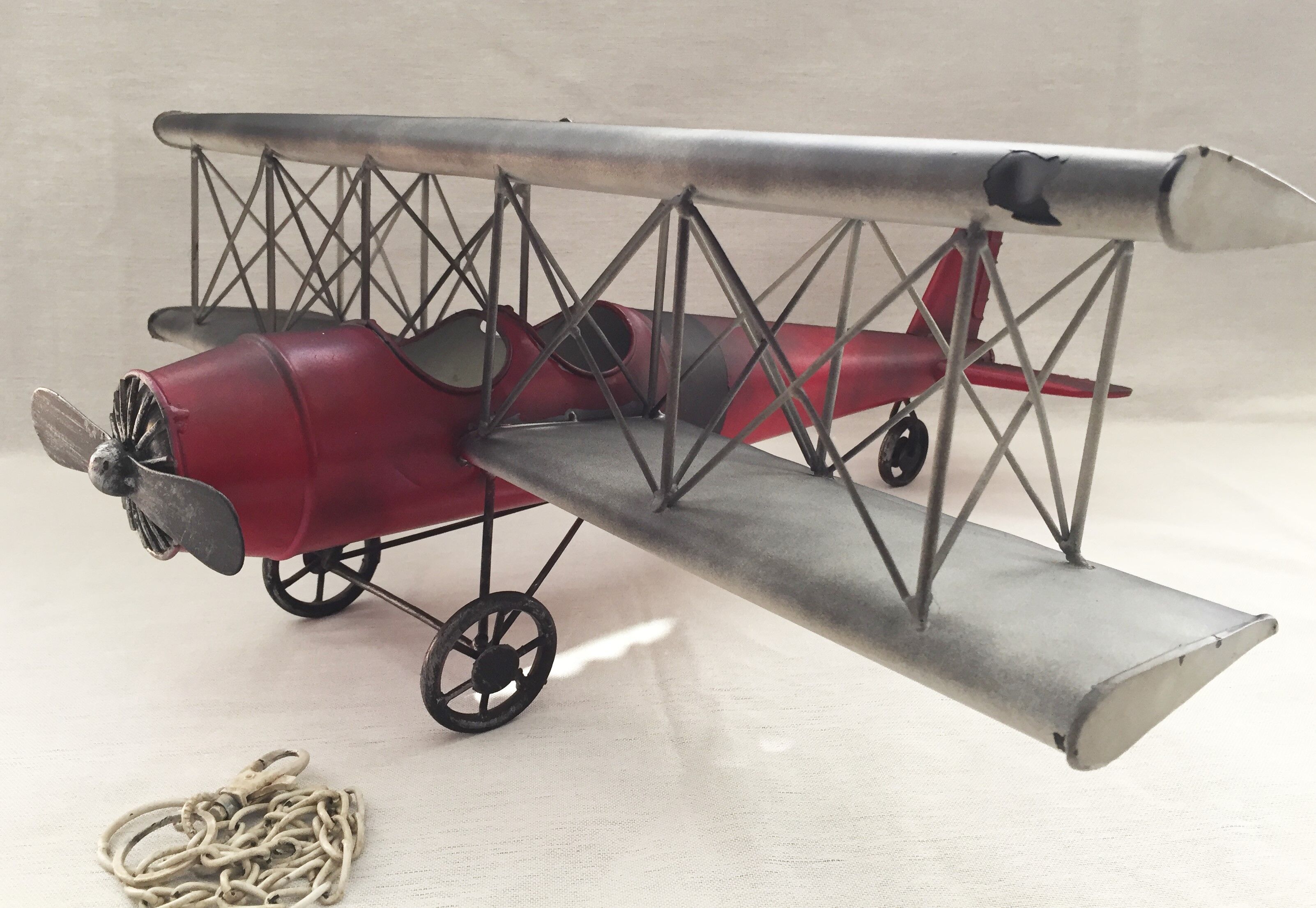 Metal model fighter plane biplane ww1 english french u.s.a.