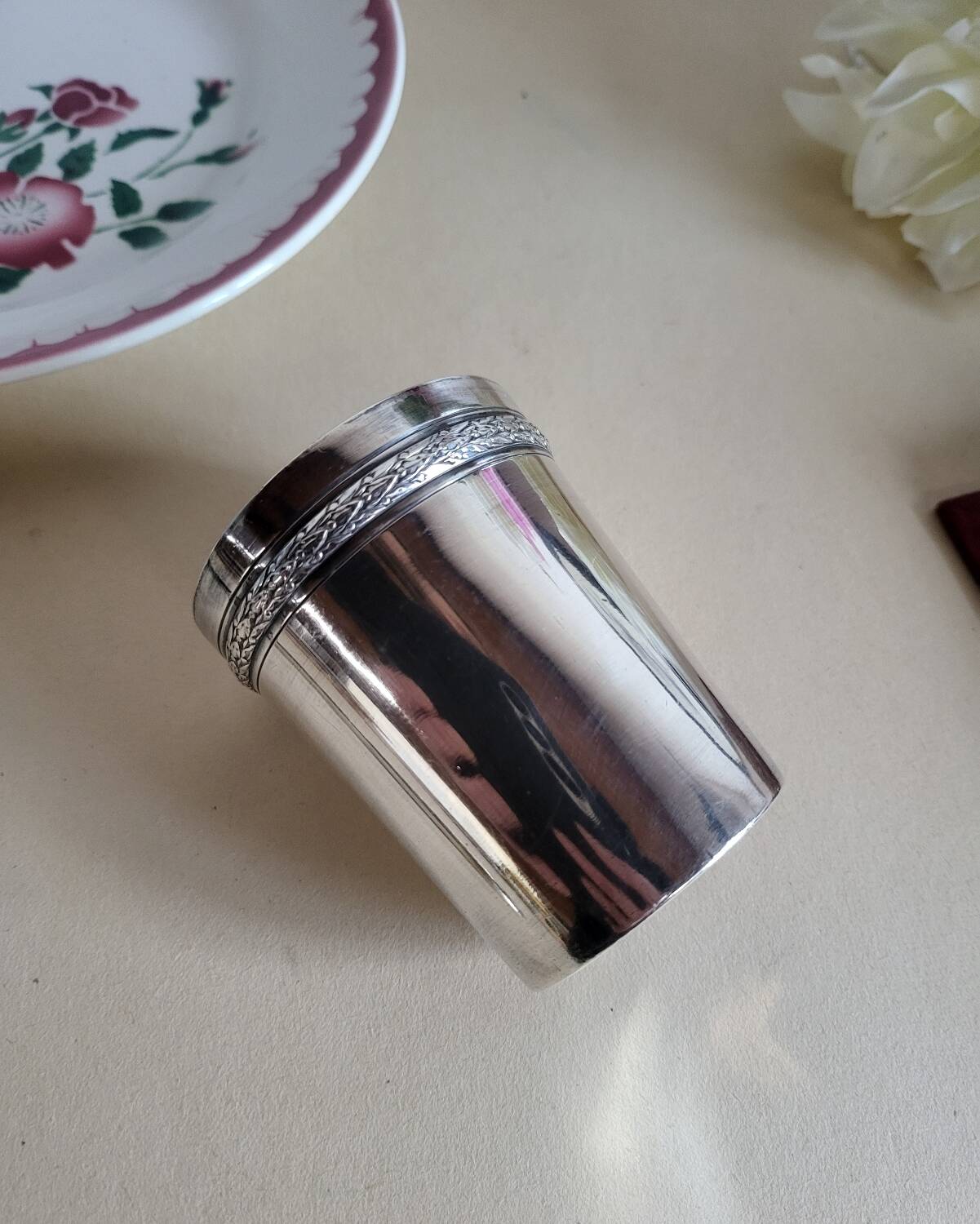 Silver-plated metal timbale by RAVINET d'ENFERT