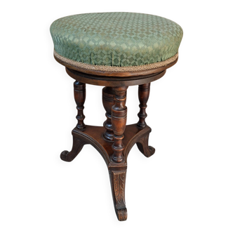 Sgabello a vite da Pianoforte Antico in Noce Inizio '900