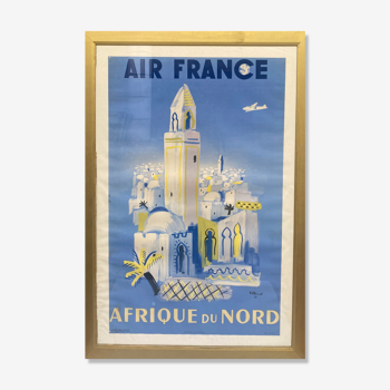 Original poster Air France North Africa Bernard Villemot vintage