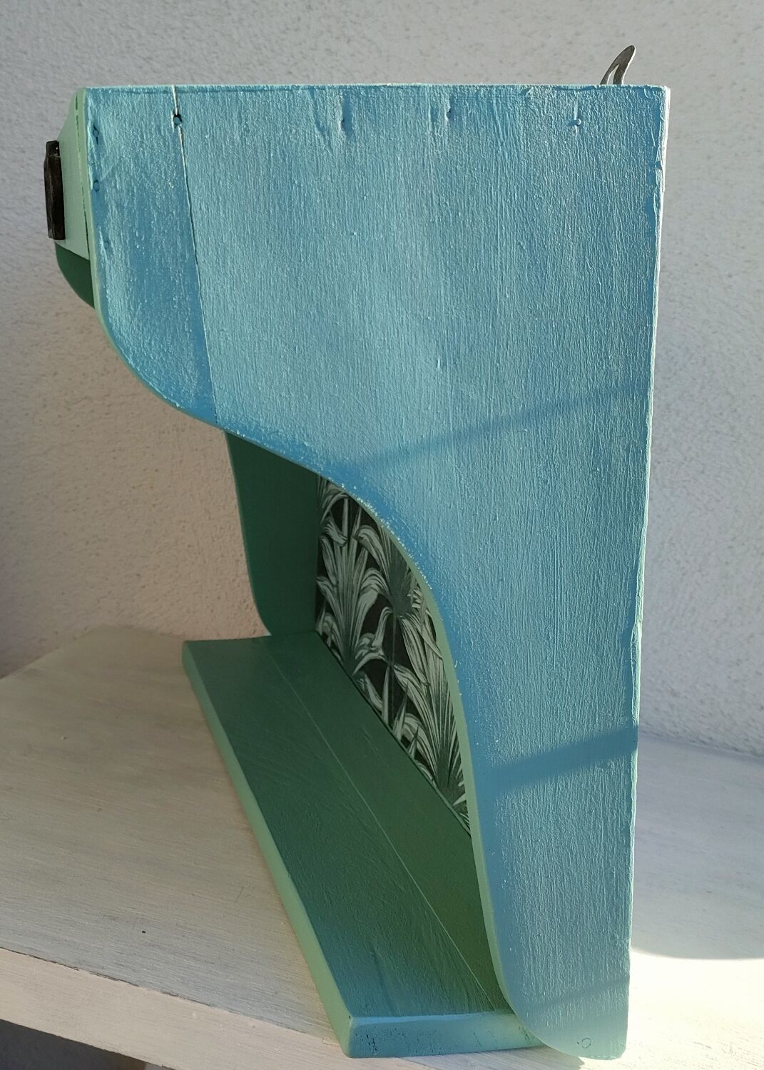 Wooden kitchen shelf