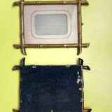 Duo of vintage brass frames