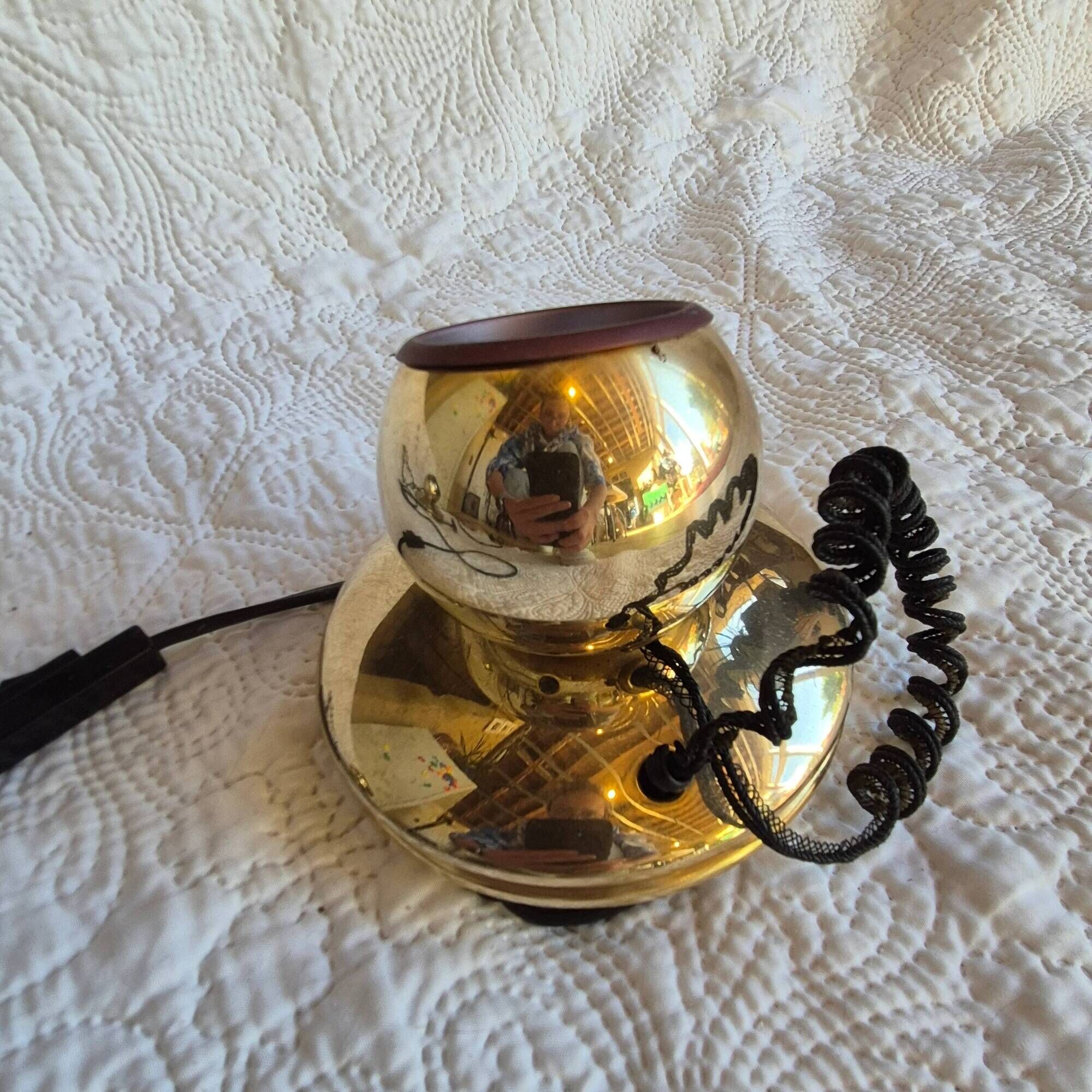 Pair of adjustable spot lamps in gold metal – Pierre Disderot Lighting, Paris