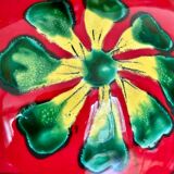 Pichet vernissé décor floral  Poët-Laval