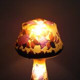 Gallé Tip Glass Paste Mushroom Lamp