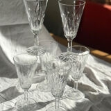 Set of 6 art deco style champagne flutes