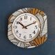 Vintage silent wall clock pendulum 60s "Silvoz black and white"