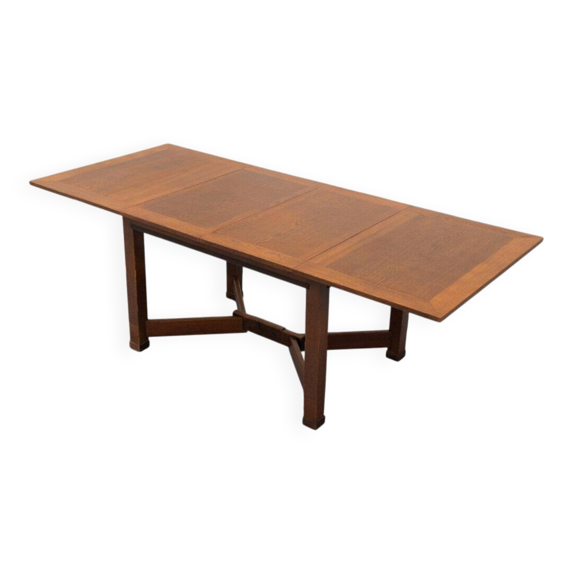 Extendable Dutch Art Deco dining table 1920s