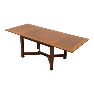Table à manger Art Déco néerlandaise extensible des années 1920