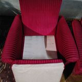 Pair of velvet armchairs