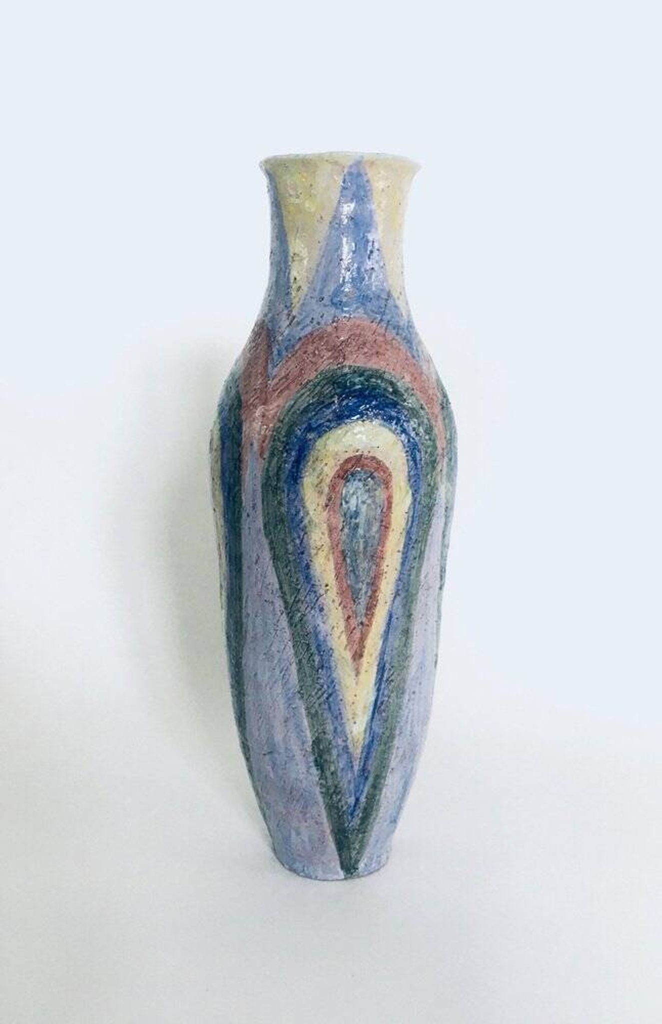 Vintage Handmade Art Studio Pottery Vase, 1980s