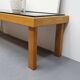Vintage sidetable salontafel eikenhout graniet handgemaakt