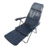Chaise pliante inclinable vintage maule marga airstream repose-pieds design 1970