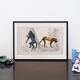 Lithography engraving vintage monkeys - 1850