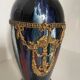 Vase en céramique à coulures d’émail, monture en laiton, vers 1920, Be