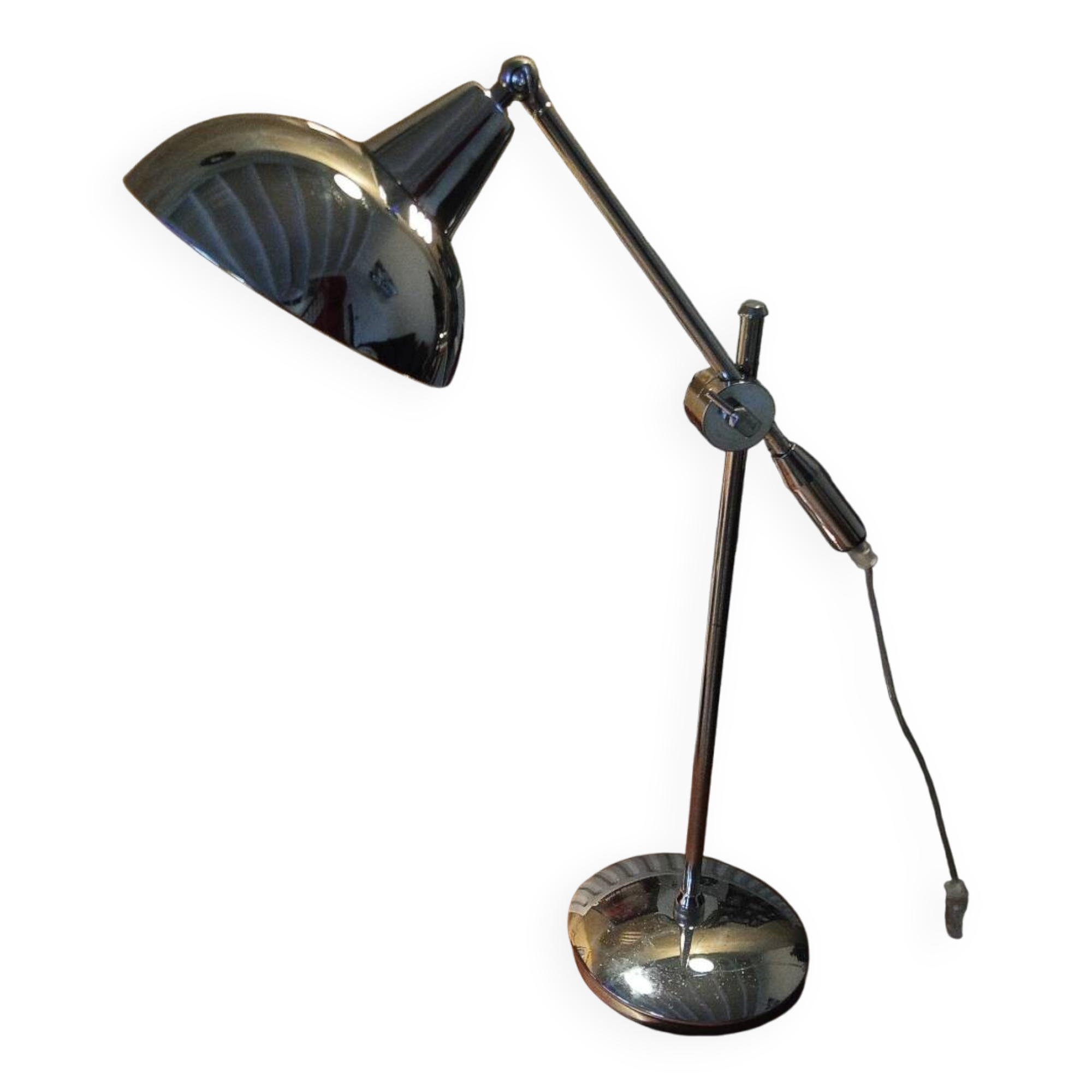 Italian chrome-plated swing lamp