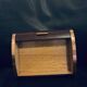 Cigar box 1960 17cm wooden sliding shutter jewelry cigarettes old vintage