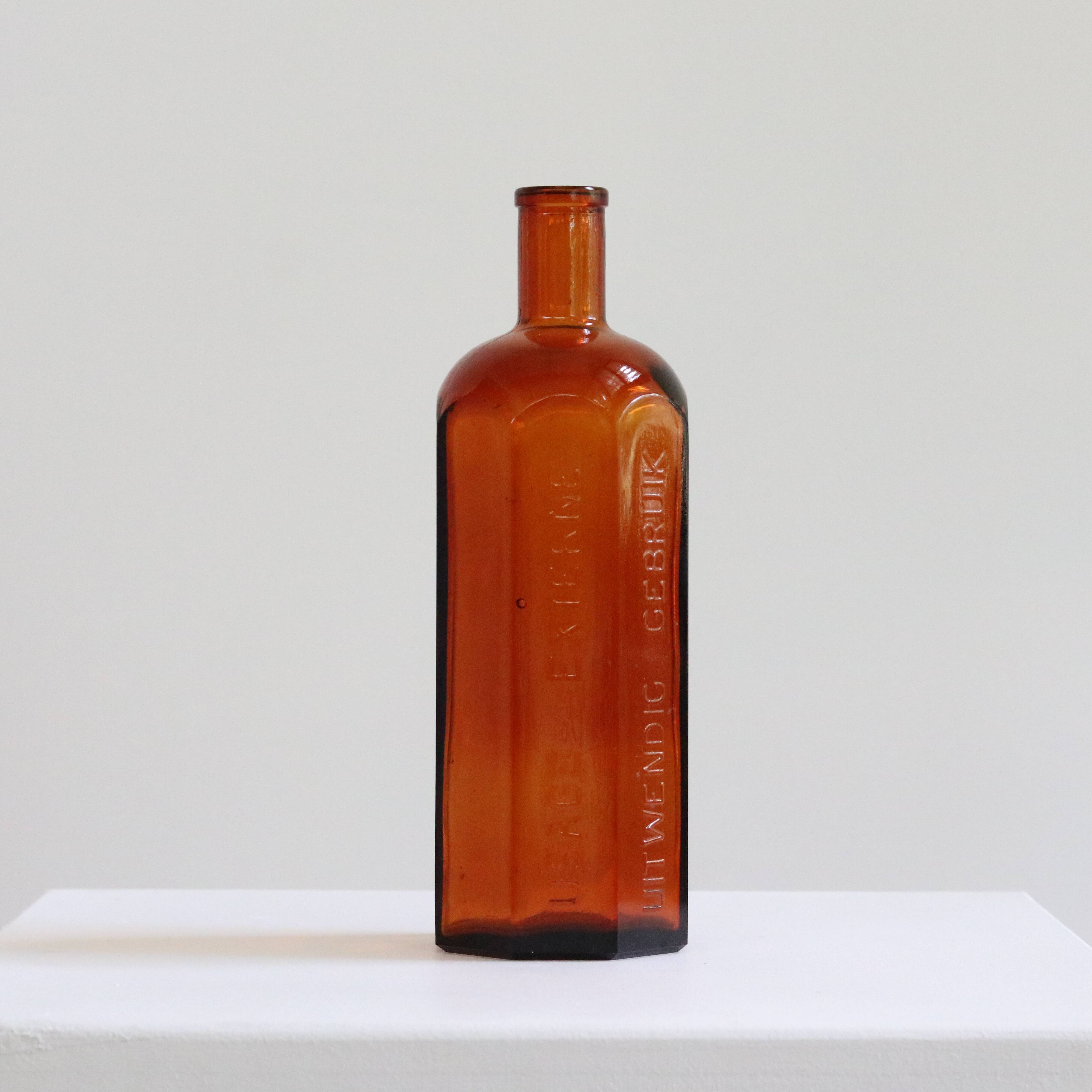 Amber glass bottle or decanter