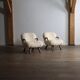 Pair of early edition Clam Chairs by Arnold Madsen for Madsen & Schubell, Denmark 1944