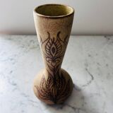 Vallauris stoneware vase signed