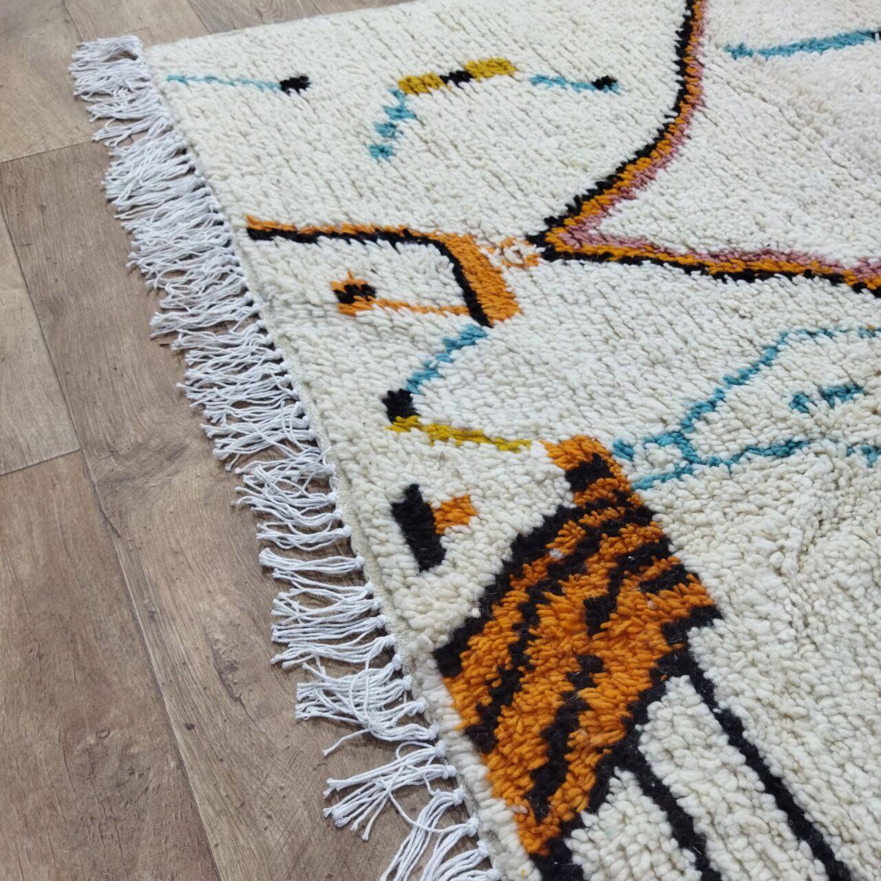 Handmade wool Berber rug 309X200 cm