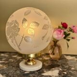 Art nouveau globe lamp signed Deveau