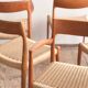 Chaises danoises en teck Mid-Century par Niels O Møller # 77 & 57 Set de 10