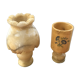 Pair of Ancient Lamp Alabaster Vintage Luminaire