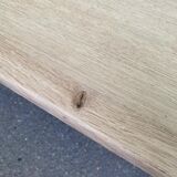 Renovated farmhouse dining table in raw wood 200cm 20th century