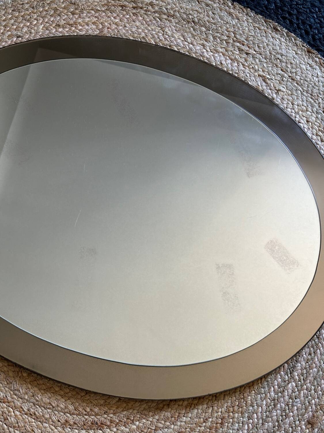 Vintage oval mirror 70's