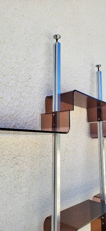 Vintage modular library shelf 6 legs and 14 shelves