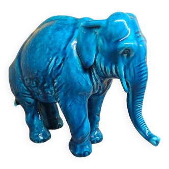 French ceramic Art Deco statue of an elephant attributed to Paul Milet, circa 1920