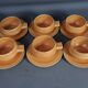 Set 6 cups of coffee or tea in earthenware Faïencerie nouvelle de Provence 60/70s