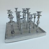 Chandelier en métal pour 16 bougies années 1980